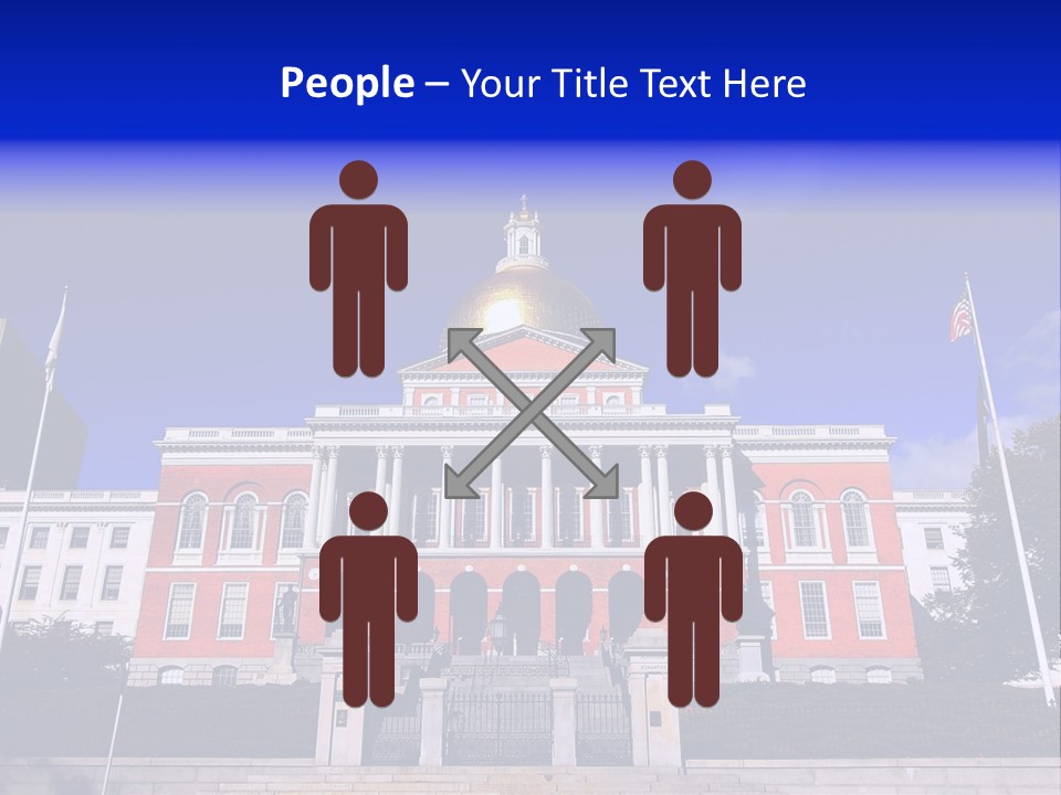 Line Cloud Brick PowerPoint Template