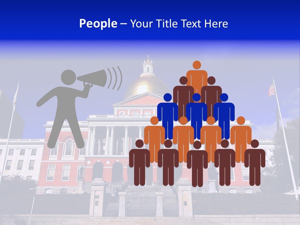 Line Cloud Brick PowerPoint Template