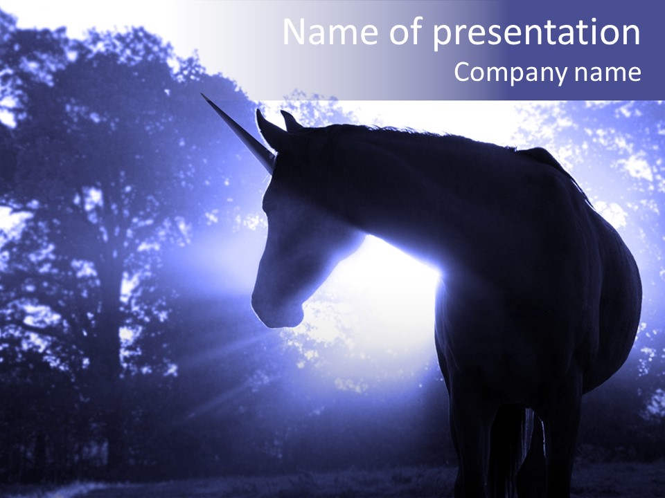 Haze Unicorn Mysterious PowerPoint Template