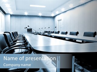 Blue Chair Furniture PowerPoint Template