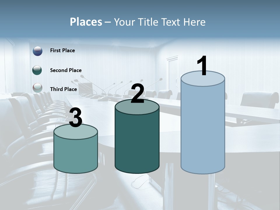 Blue Chair Furniture PowerPoint Template