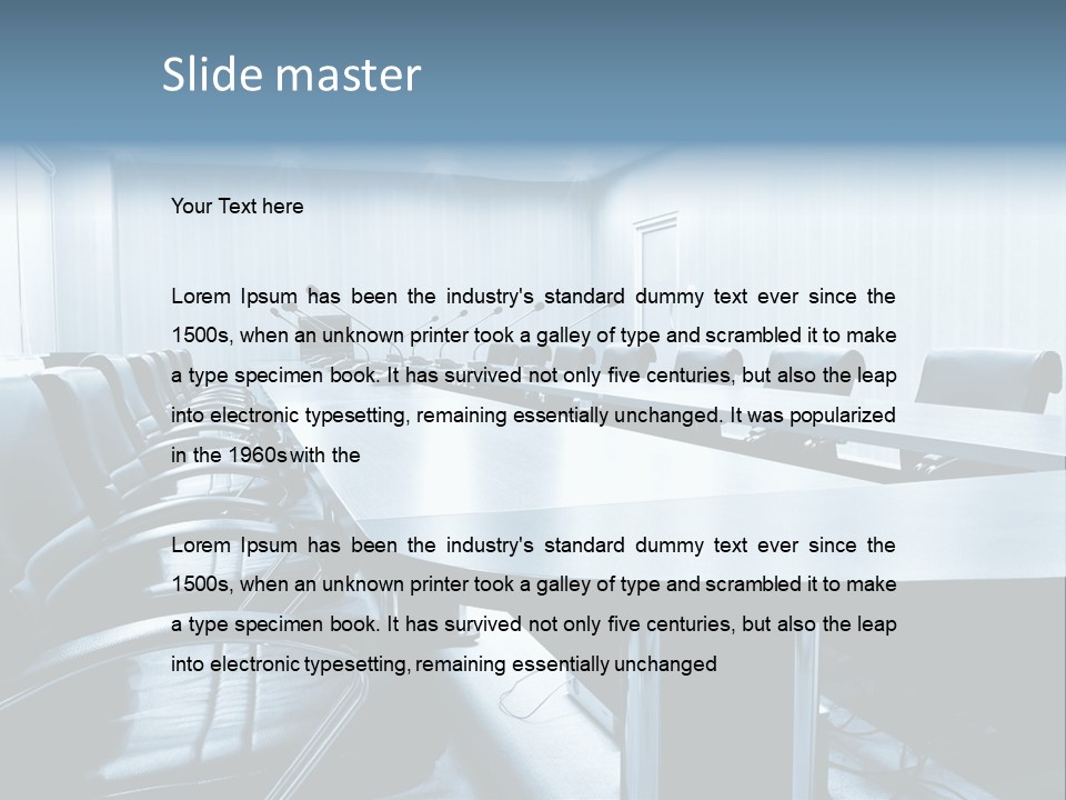 Blue Chair Furniture PowerPoint Template