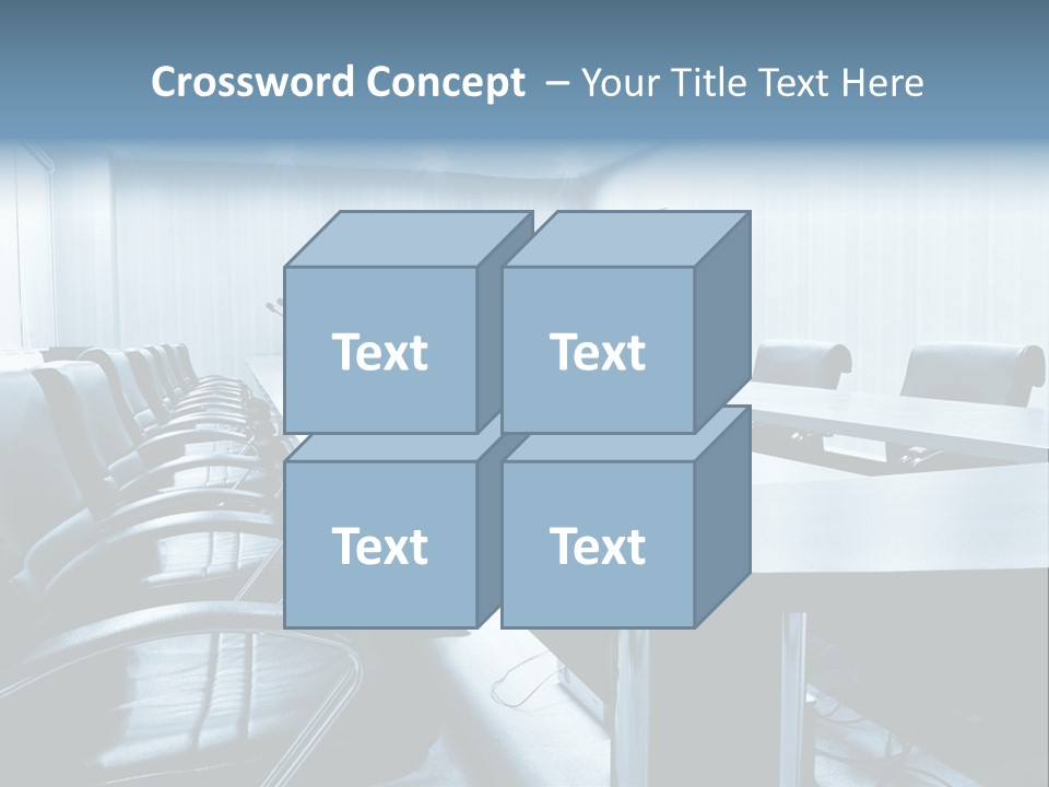 Blue Chair Furniture PowerPoint Template