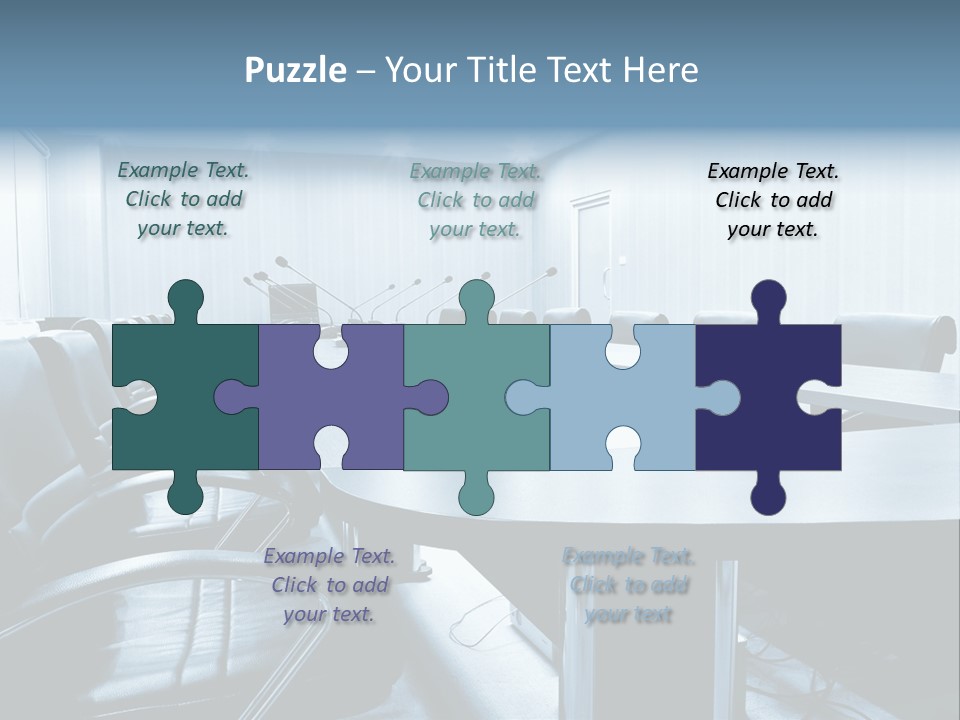 Blue Chair Furniture PowerPoint Template