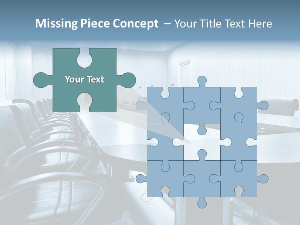 Blue Chair Furniture PowerPoint Template