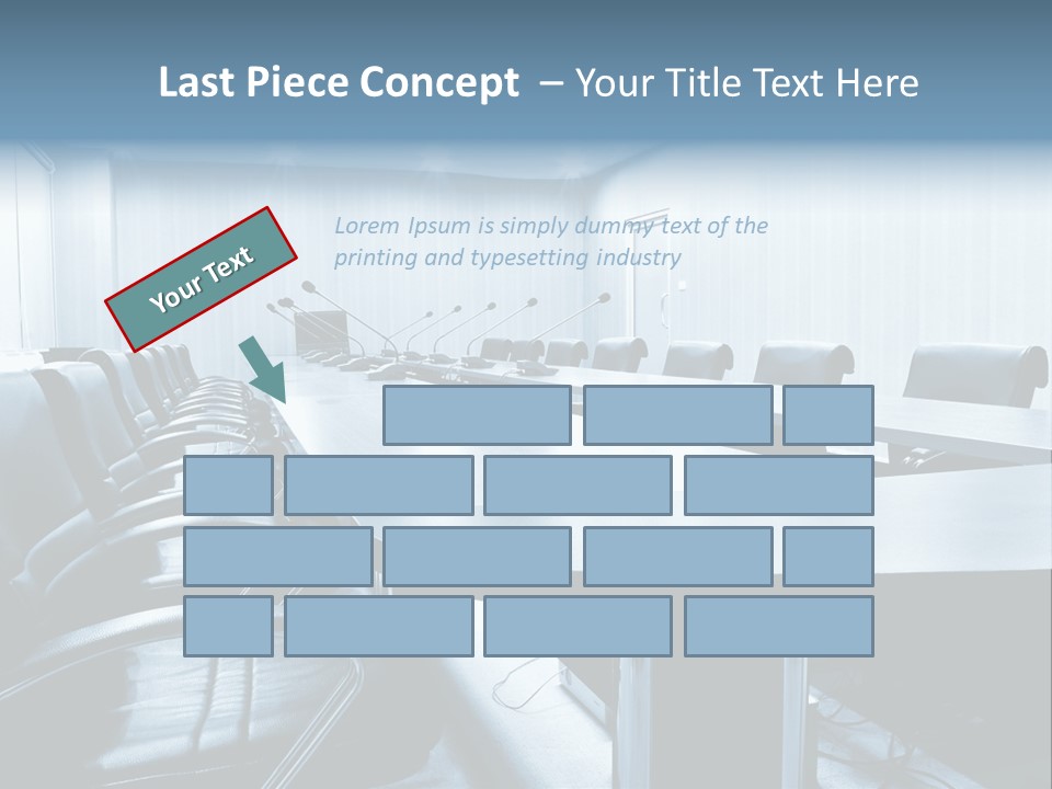 Blue Chair Furniture PowerPoint Template