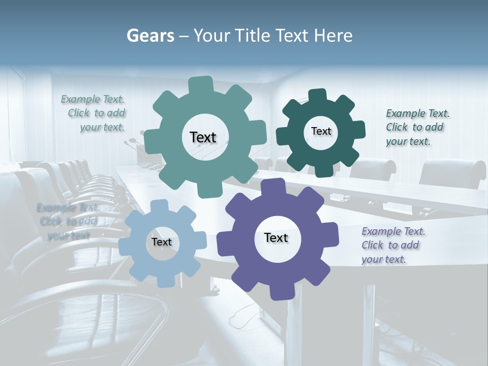 Blue Chair Furniture PowerPoint Template