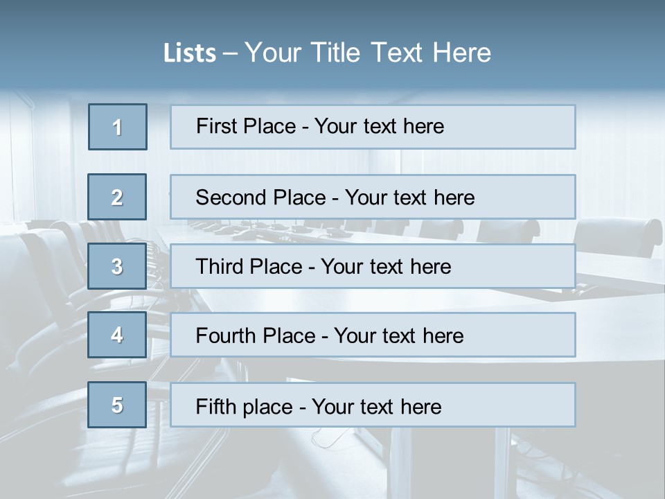 Blue Chair Furniture PowerPoint Template