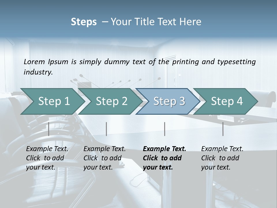Blue Chair Furniture PowerPoint Template