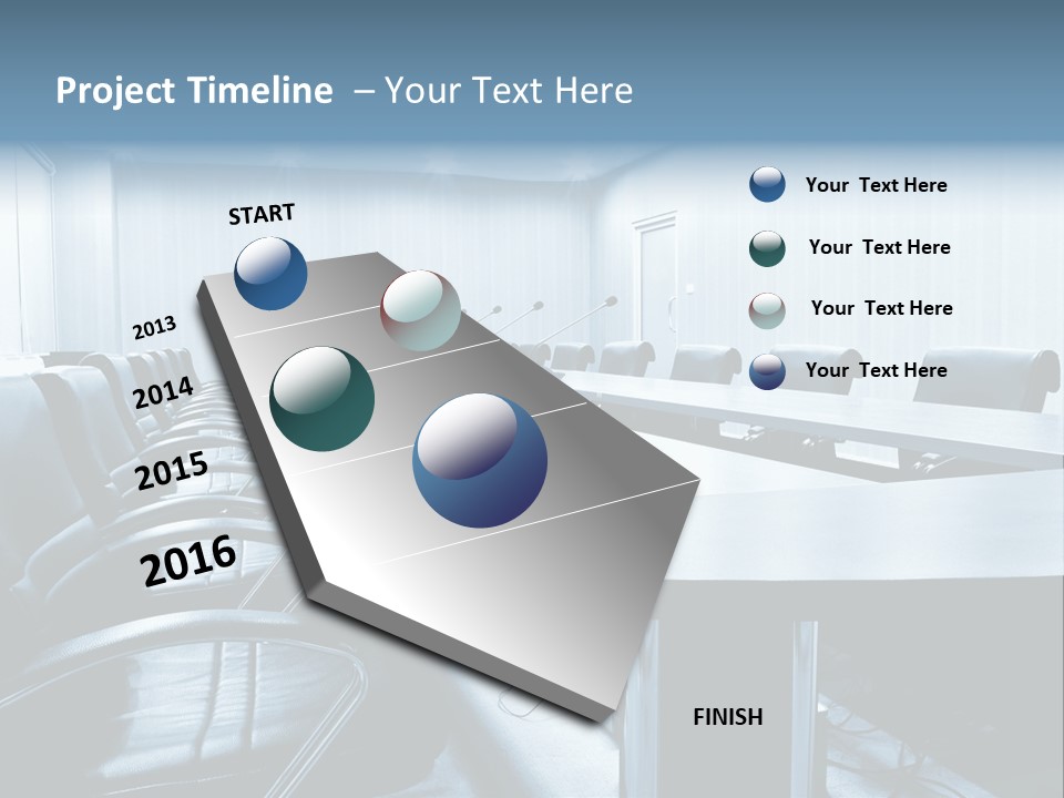 Blue Chair Furniture PowerPoint Template