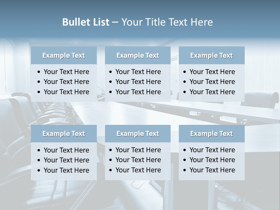 Blue Chair Furniture PowerPoint Template