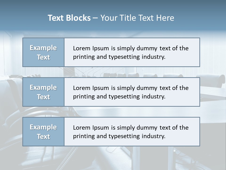 Blue Chair Furniture PowerPoint Template