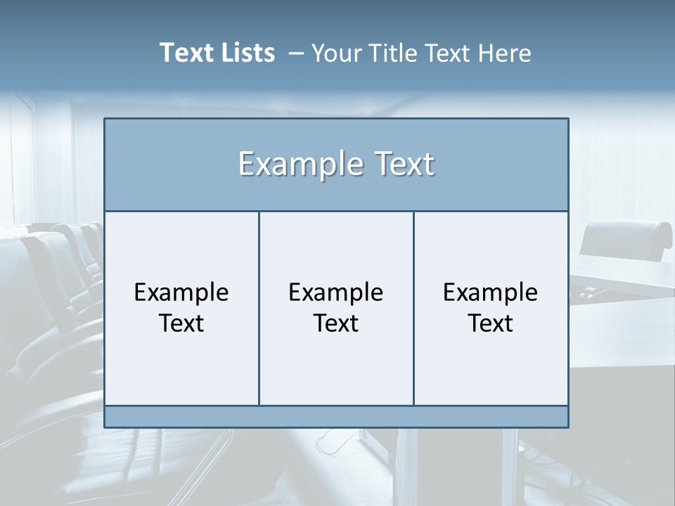 Blue Chair Furniture PowerPoint Template