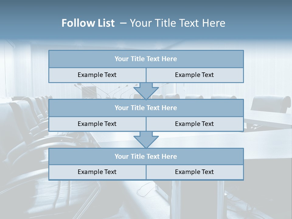 Blue Chair Furniture PowerPoint Template