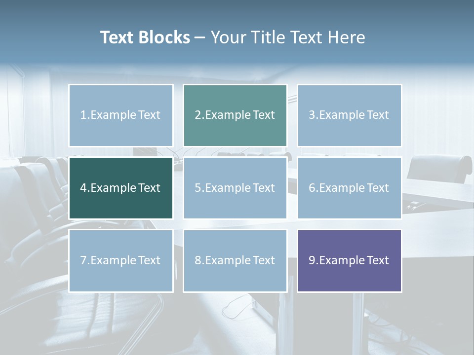 Blue Chair Furniture PowerPoint Template