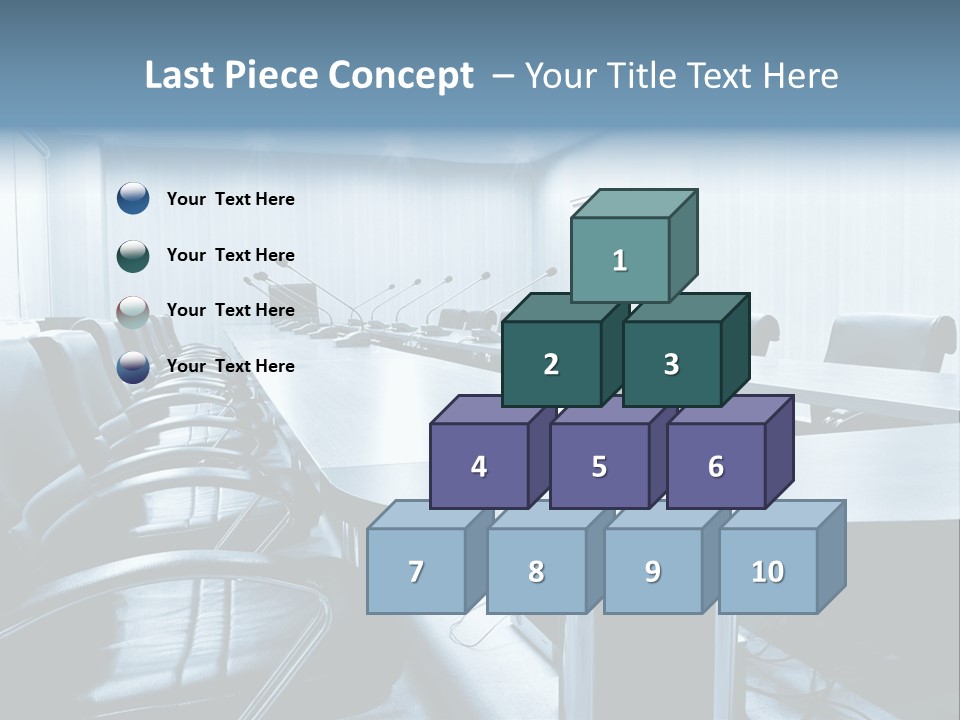 Blue Chair Furniture PowerPoint Template