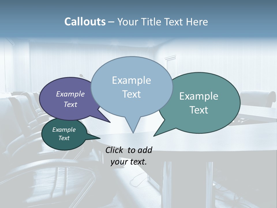 Blue Chair Furniture PowerPoint Template