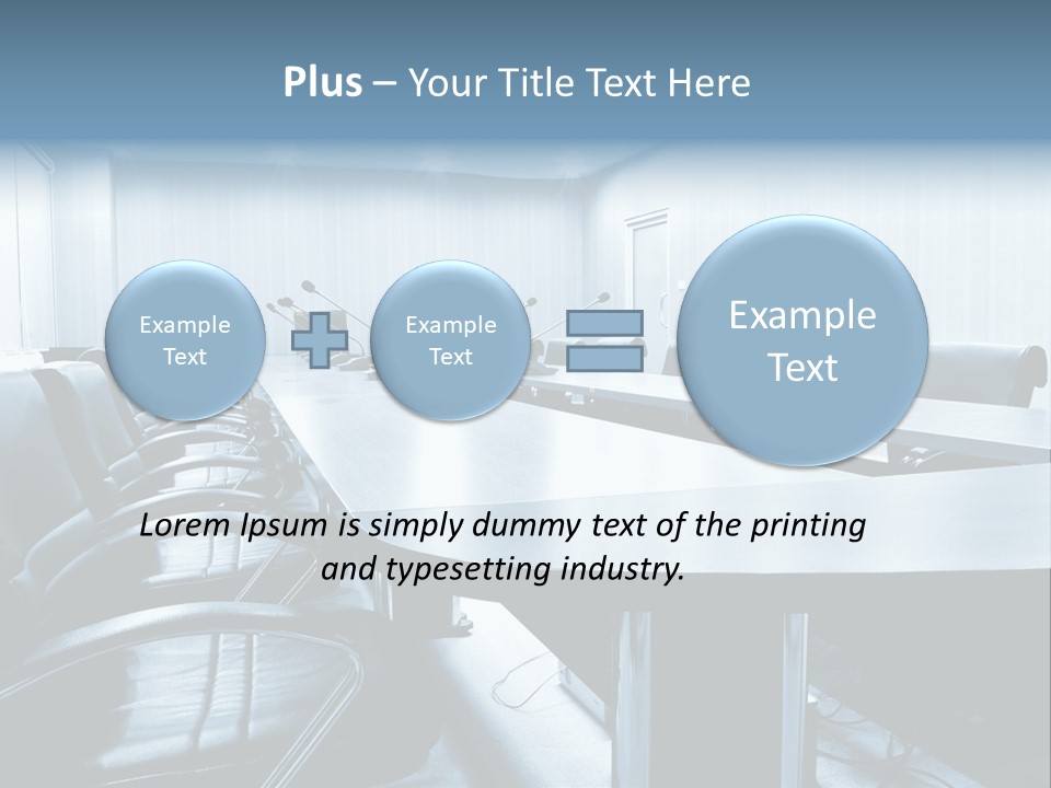 Blue Chair Furniture PowerPoint Template