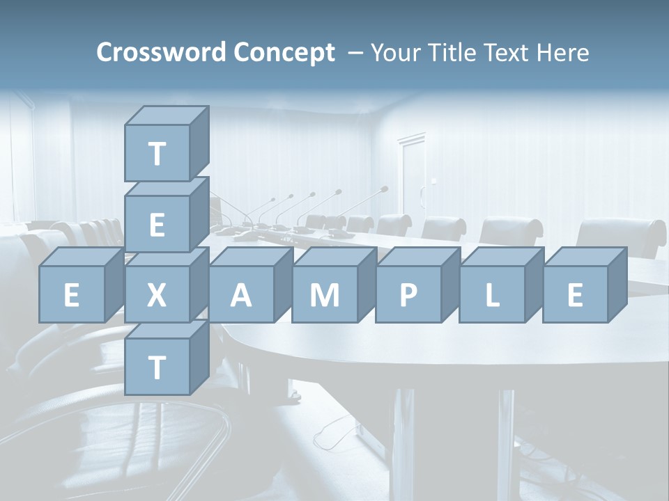 Blue Chair Furniture PowerPoint Template