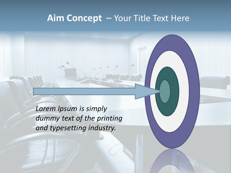 Blue Chair Furniture PowerPoint Template