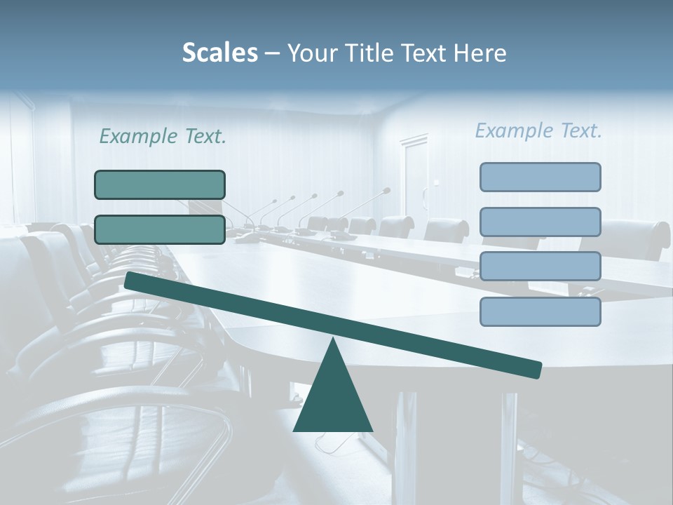 Blue Chair Furniture PowerPoint Template