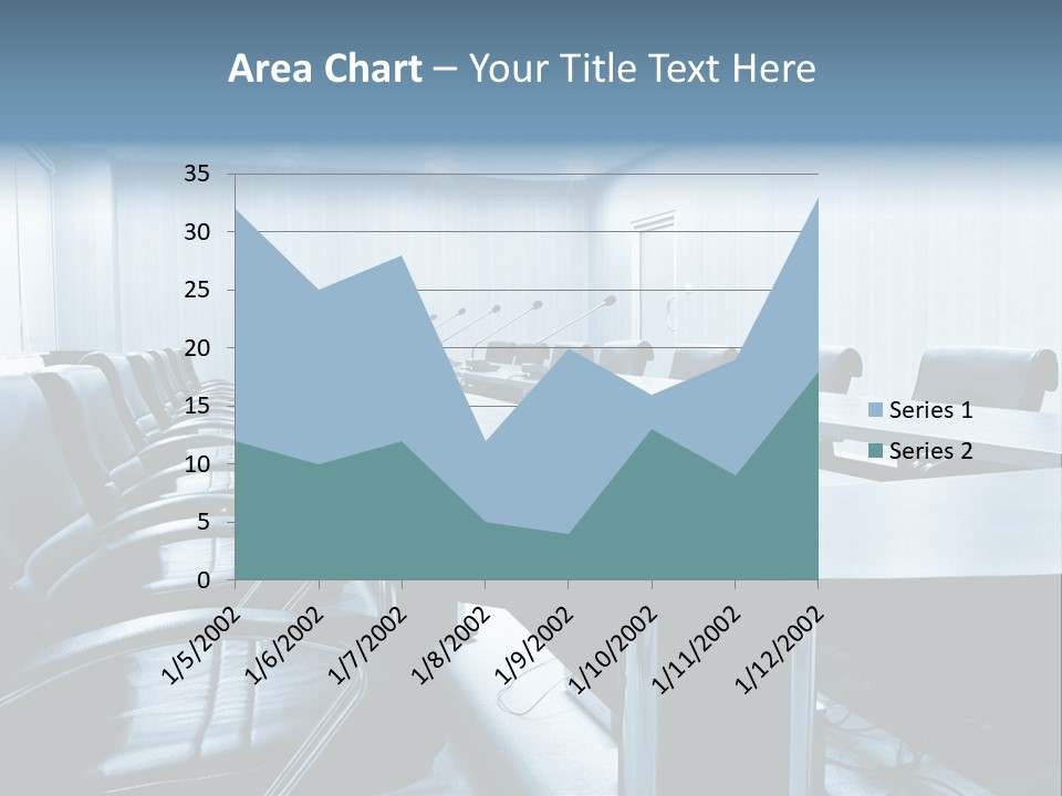 Blue Chair Furniture PowerPoint Template