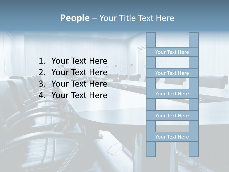 Blue Chair Furniture PowerPoint Template
