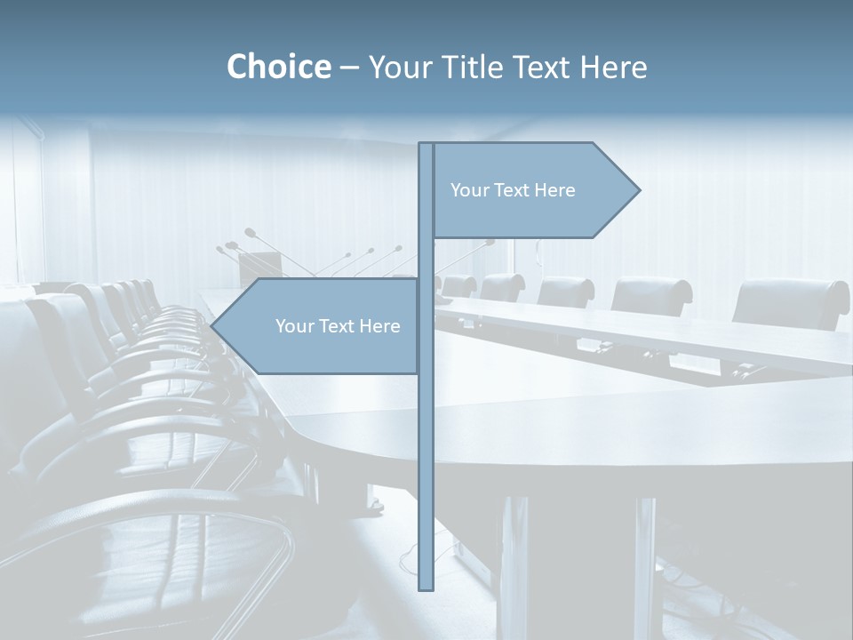 Blue Chair Furniture PowerPoint Template