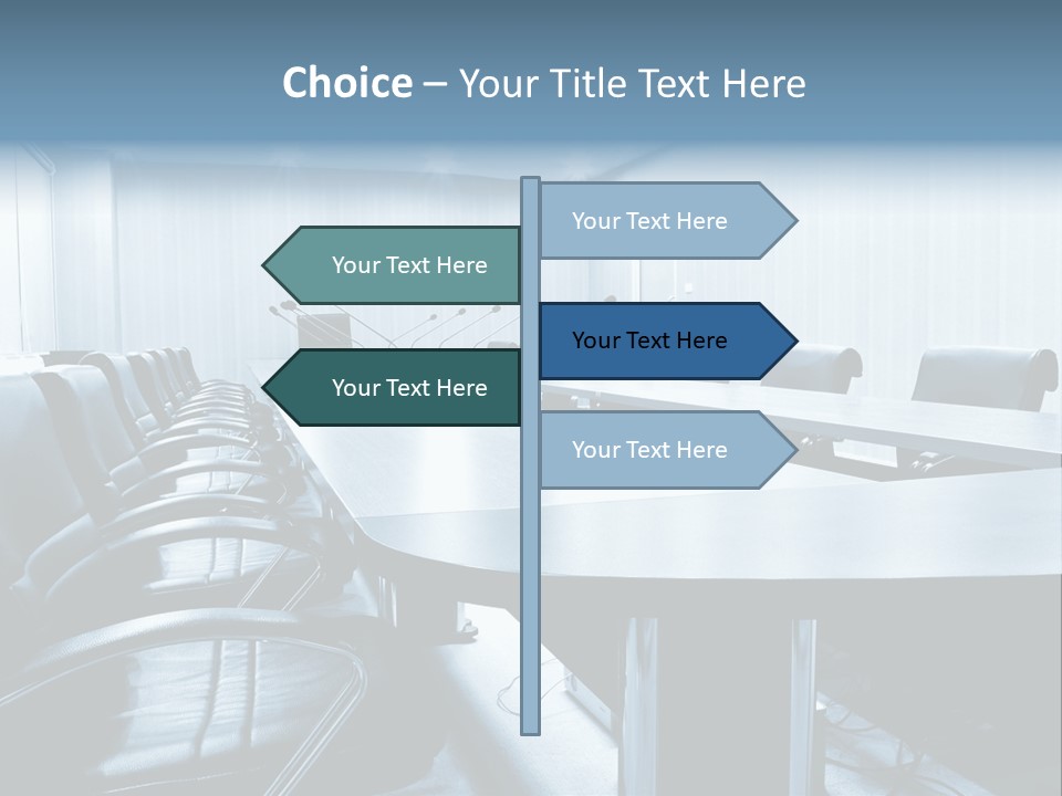 Blue Chair Furniture PowerPoint Template