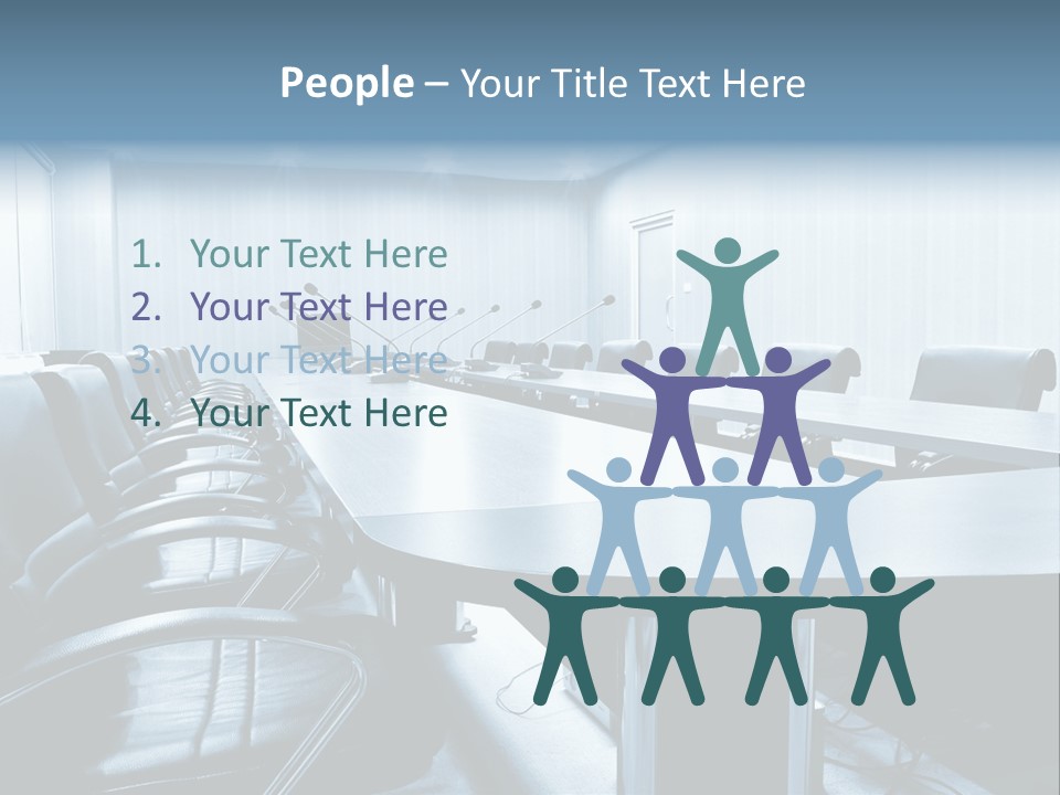 Blue Chair Furniture PowerPoint Template