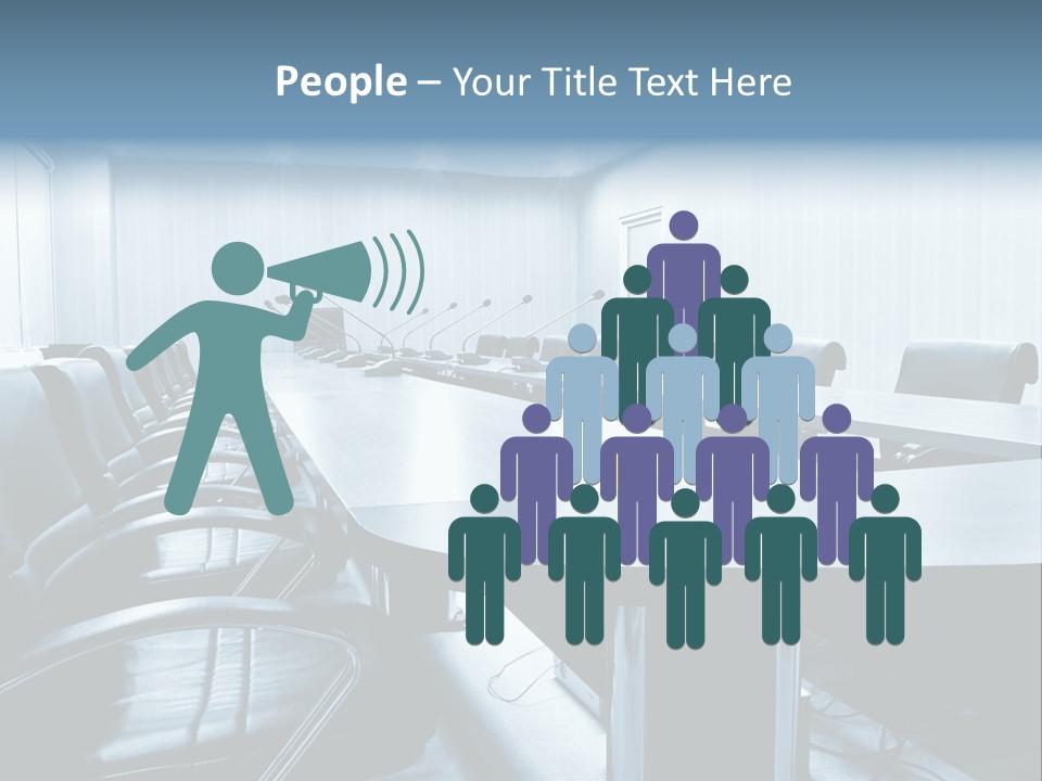 Blue Chair Furniture PowerPoint Template