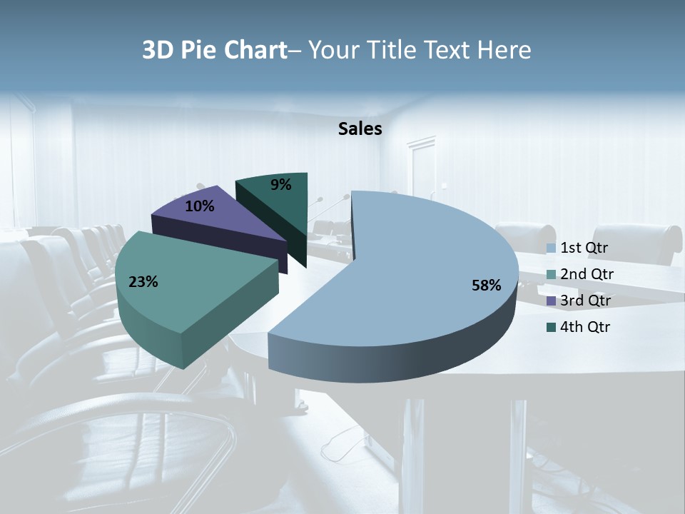 Blue Chair Furniture PowerPoint Template