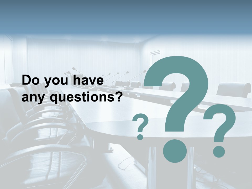 Blue Chair Furniture PowerPoint Template