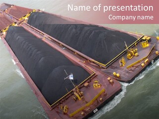 Load Tugboat Logistic PowerPoint Template