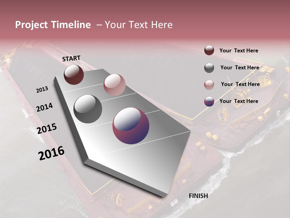 Load Tugboat Logistic PowerPoint Template
