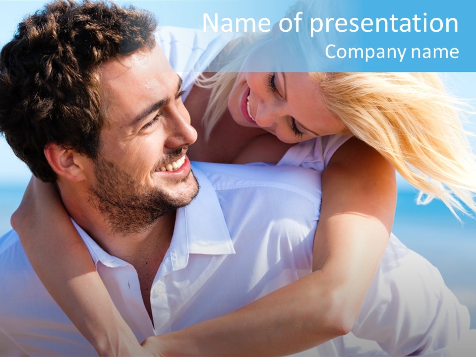 Lovers Couple Handsome PowerPoint Template