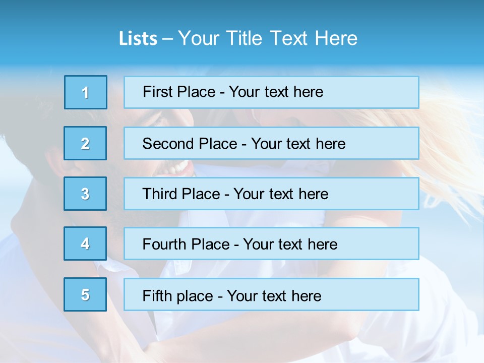 Lovers Couple Handsome PowerPoint Template