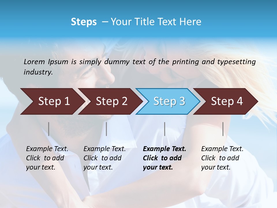 Lovers Couple Handsome PowerPoint Template