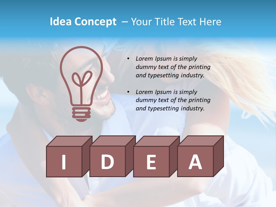 Lovers Couple Handsome PowerPoint Template