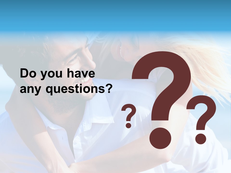 Lovers Couple Handsome PowerPoint Template