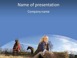 Grass Stable Stud PowerPoint Template