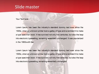 Isolated Motorsport Power PowerPoint Template