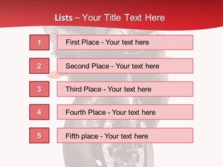 Isolated Motorsport Power PowerPoint Template