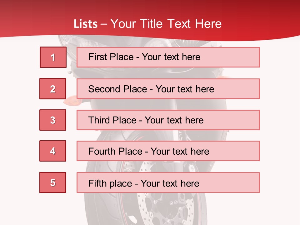 Isolated Motorsport Power PowerPoint Template
