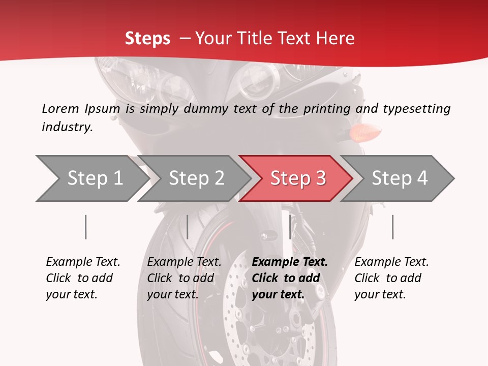 Isolated Motorsport Power PowerPoint Template