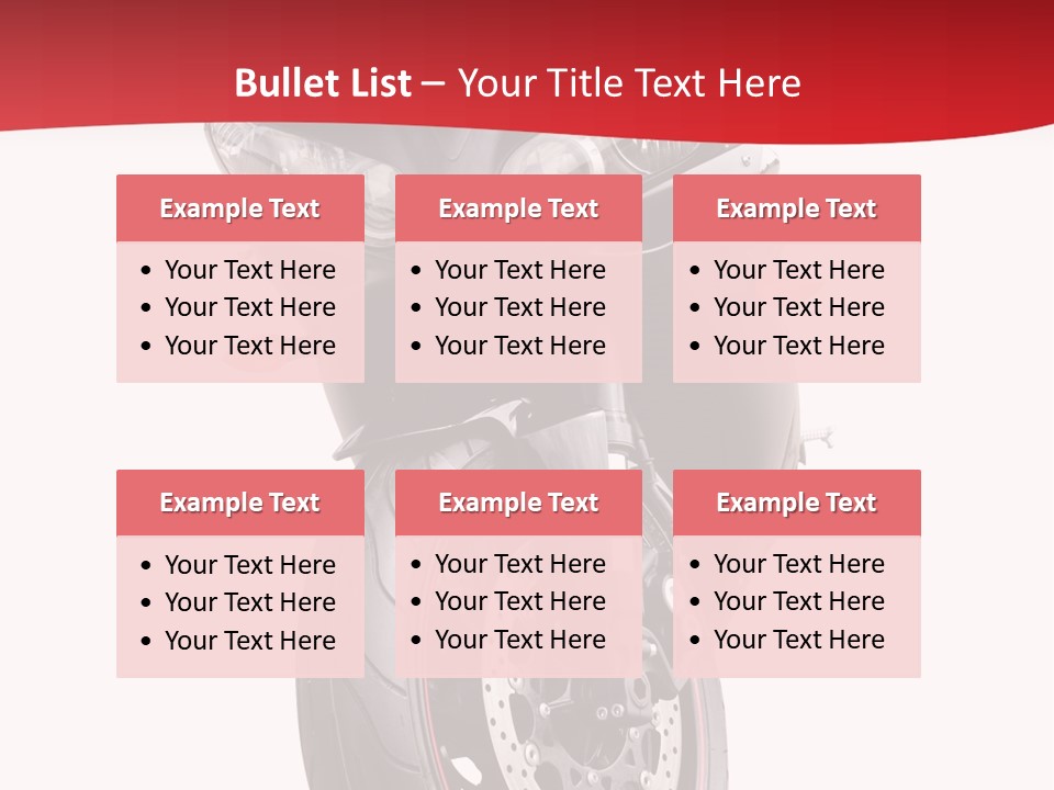 Isolated Motorsport Power PowerPoint Template