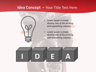 Isolated Motorsport Power PowerPoint Template