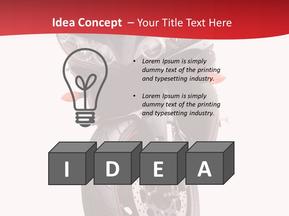 Isolated Motorsport Power PowerPoint Template