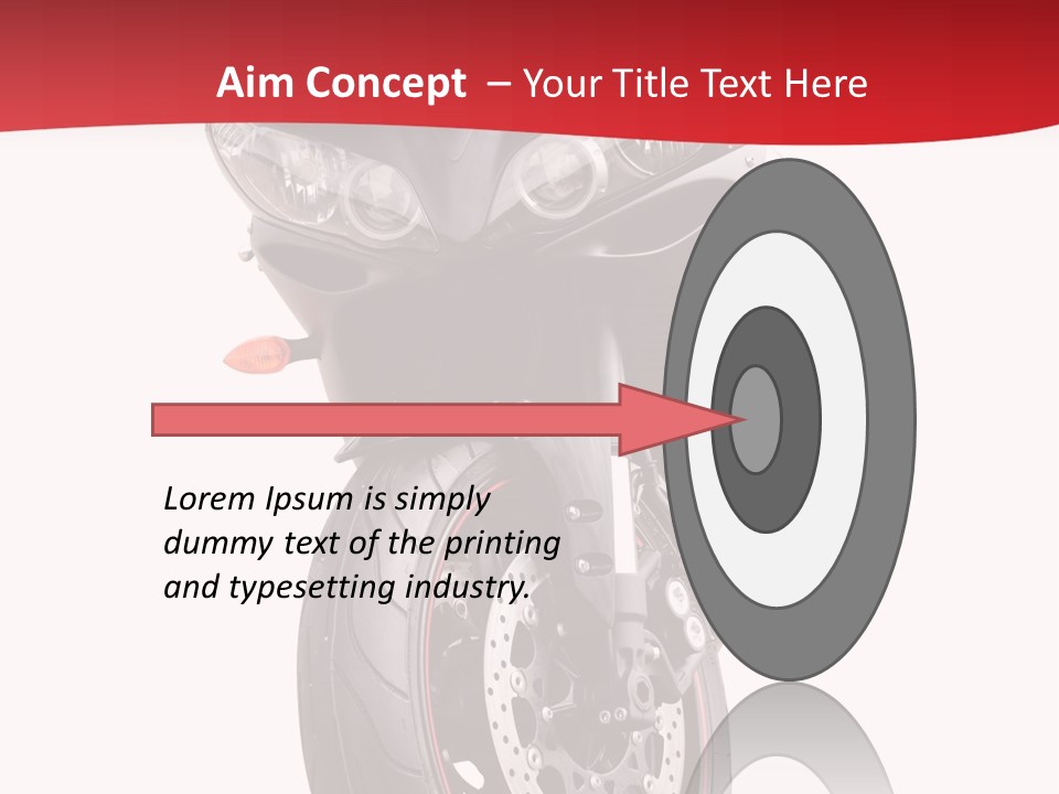 Isolated Motorsport Power PowerPoint Template