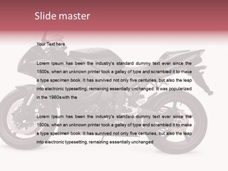 Power Motorcycle Wheel PowerPoint Template